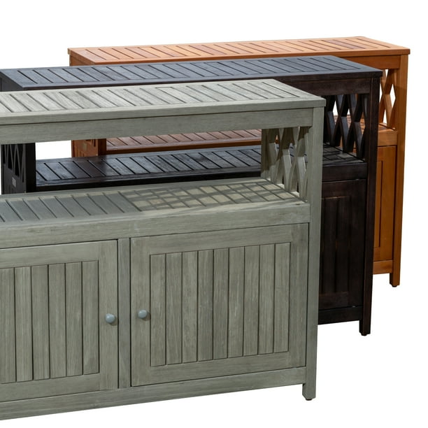DTY Outdoor Living Longs Peak Eucalyptus Sideboard, Driftwood Gray