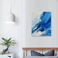 thumbnail image 3 of Nawypu Navy Blue Pictures Wall Art Abstract Modern Painting Canvas Brown Watercolor Wall Art Decor Abstract Blue Poster Minimalist Graffiti Prints Blue Artwork for Living Room, 3 of 4