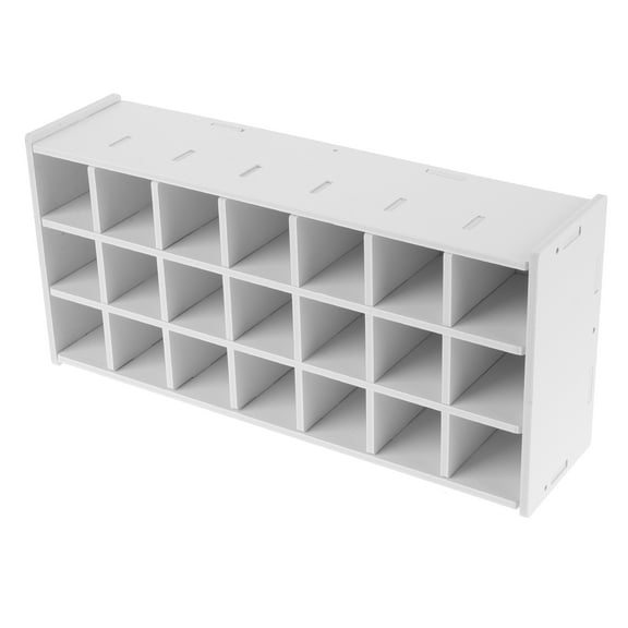 Beaupretty Paint Bottle Organizer for Painting Lovers in White Wood 1Pcs Storage Solution