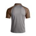thumbnail image 7 of Fabrcox Mens Short Sleeve Polo Shirts Raglan Collared Golf Shirts Men Color Block Regular Fit Casual Gym Athletic Shirts Men Brown XL, 7 of 7