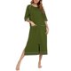 thumbnail image 1 of Lucakuins Camisón para Mujer, Manga Corta con Cremallera Abertura Camisón Largo Ropa de Dormir Loungewear Lucakuins moda, 1 of 2