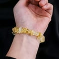 thumbnail image 3 of GKNET Natural Yellow Citrine Gem Quartz Crystal Stretchy Bangle Energy Bracelet Amulet, 3 of 9