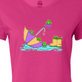 thumbnail image 4 of Inktastic Cute Frogs in a Umbrella with Boots Women's T-Shirt, 4 of 4