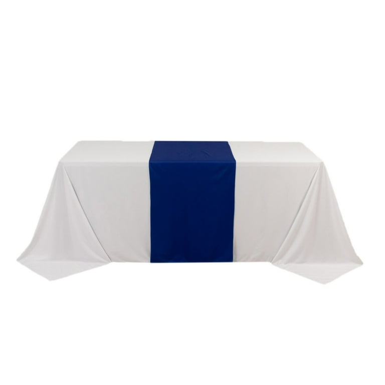 Efavormart Dusty Blue Premium Scuba Polyester Table Runner - 12" X 108", Wrinkle Free