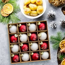 20pcs Fresh Style Christmas Painted Christmas Ball Pendant - Colorful Hand-Painted Ornaments for Christmas Tree, Perfect for Festive Home & Holiday Party Decor, B