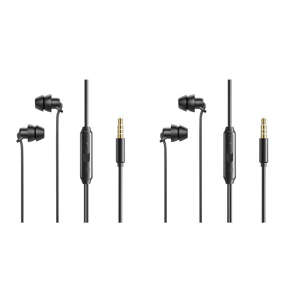 Bearachild Auriculares antirruido para dormir Auriculares anti-pliegue Auriculares Doble 3.5 mm Negro Doble 3.5mm Negro 2Conjunto