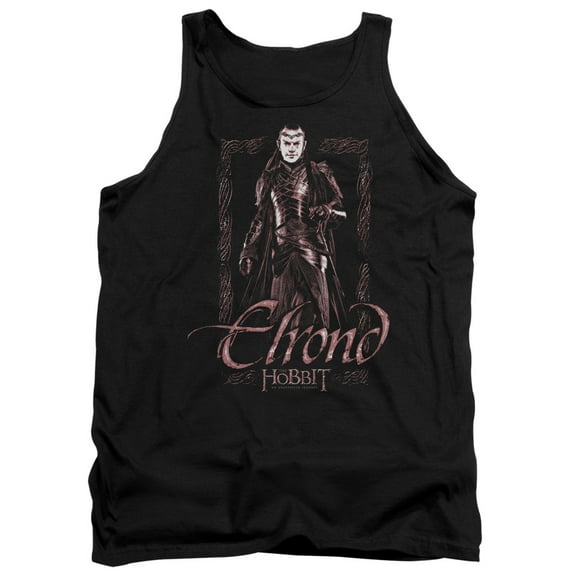 The Hobbit Elrond Stare Adult Tank Top Black