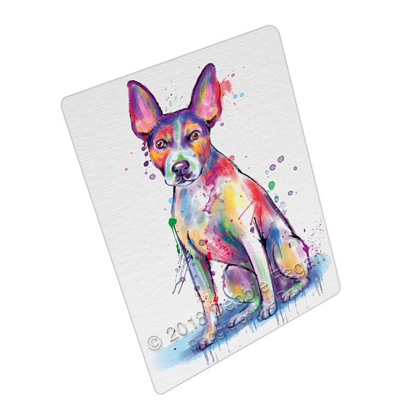 Watercolor Rat Terrier Dog Blanket BLNKT133500