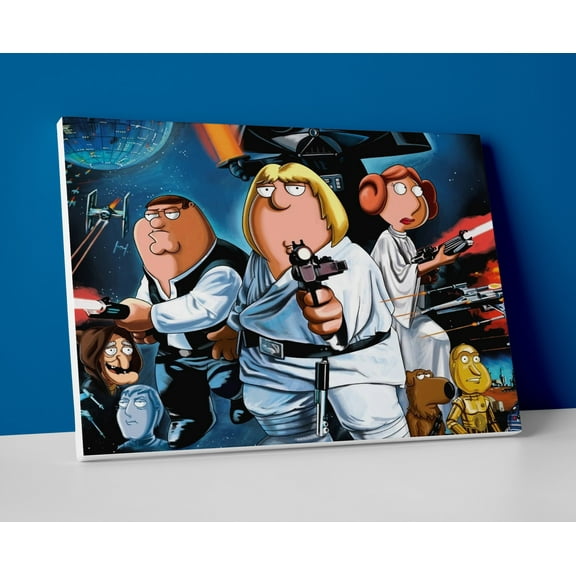 Family Guy Star Wars Poster or Wrapped Canvas