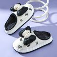 thumbnail image 3 of Zapatillas de algodón de suela gruesa para mujer en otoño e invierno, ropa exterior con lazo nuevo, interior para el hogar, además de zapatillas de algodón cálidas e impermeables de terciopelo para in, 3 of 5