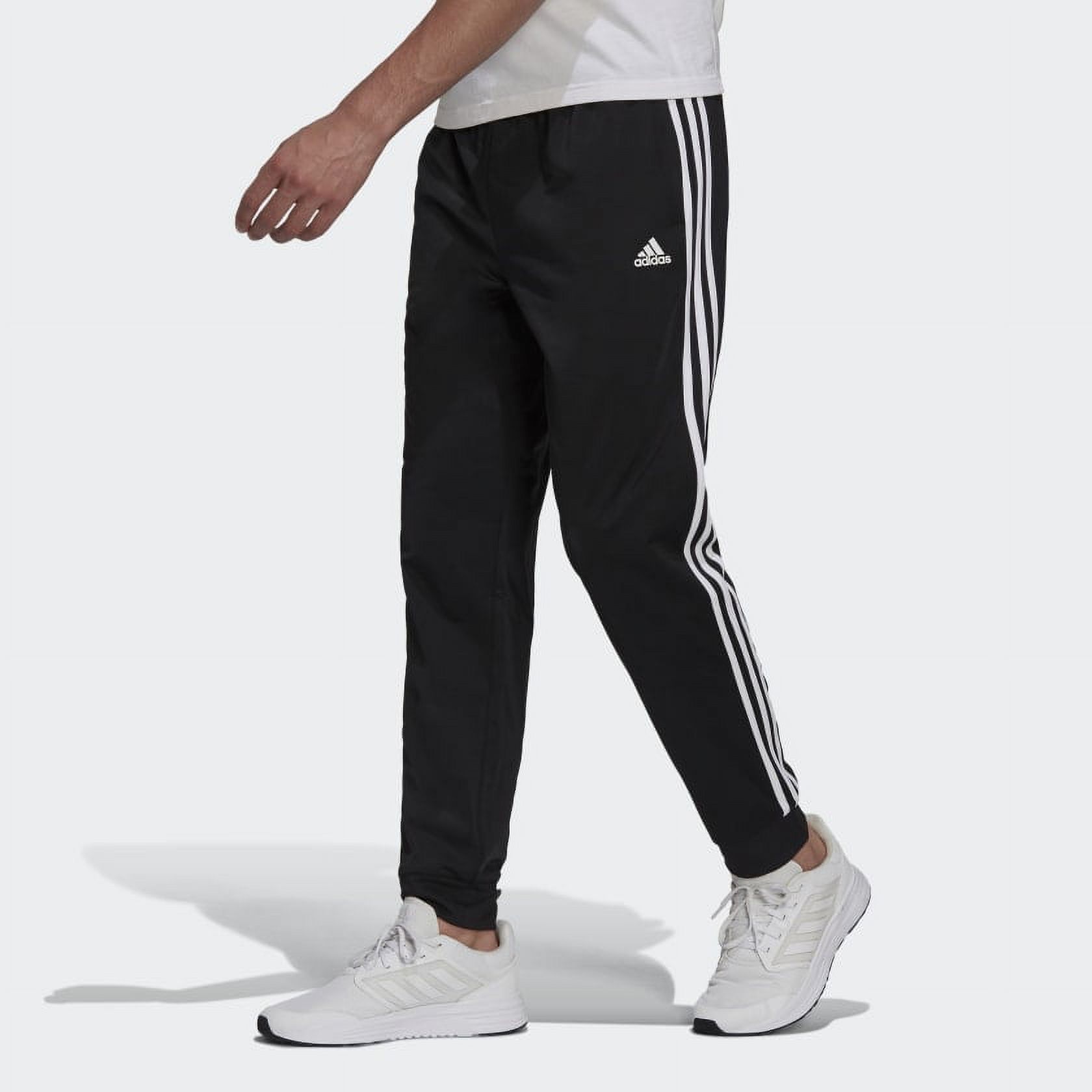 Adidas Men's Tricot Tapered 3-Stripes Track Pant Black photo 2