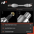 thumbnail image 2 of A-Premium CV Axle Shaft Assembly Compatible with Chevrolet Malibu 2008-2012 Pontiac G6 2009-2010 Saturn Aura 2009 Front Right Passenger Side, 2 of 9