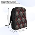 thumbnail image 4 of Balery Skull and Red Roses Mochila - Mochila Estilosa y Duradera para Laptop de 15 Pulgadas con Tela Oxford Impermeable, 4 of 8