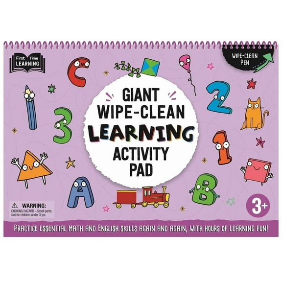 Giant Wipe-Clean Learning Activity Pack: Practice Essential Math and English Skills, with Hours of Learning Fun! 3 , (Spiral-Bound)