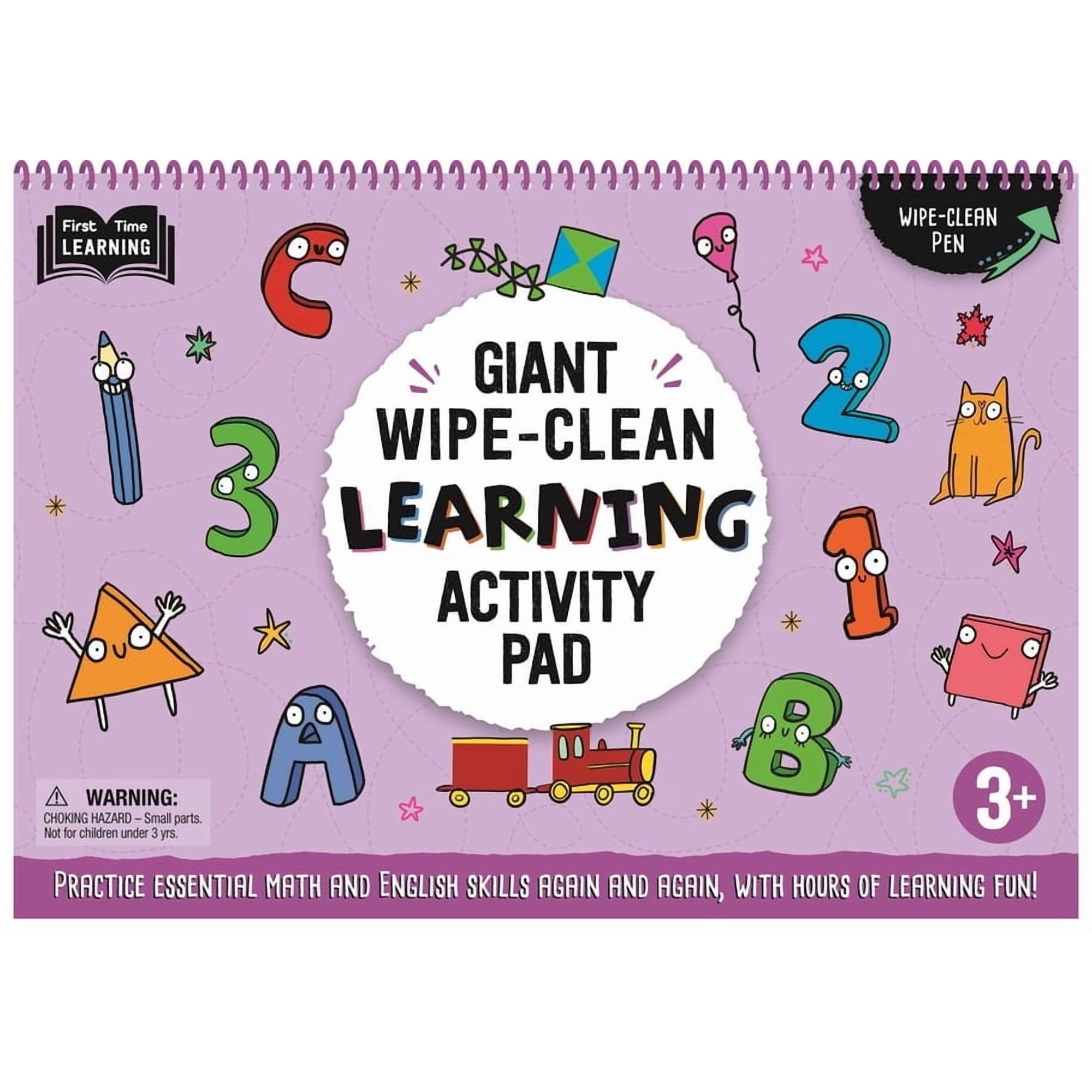 Giant Wipe-Clean Learning Activity Pack: Practice Essential Math and English Skills, with Hours of Learning Fun! 3+, (Spiral-Bound)
