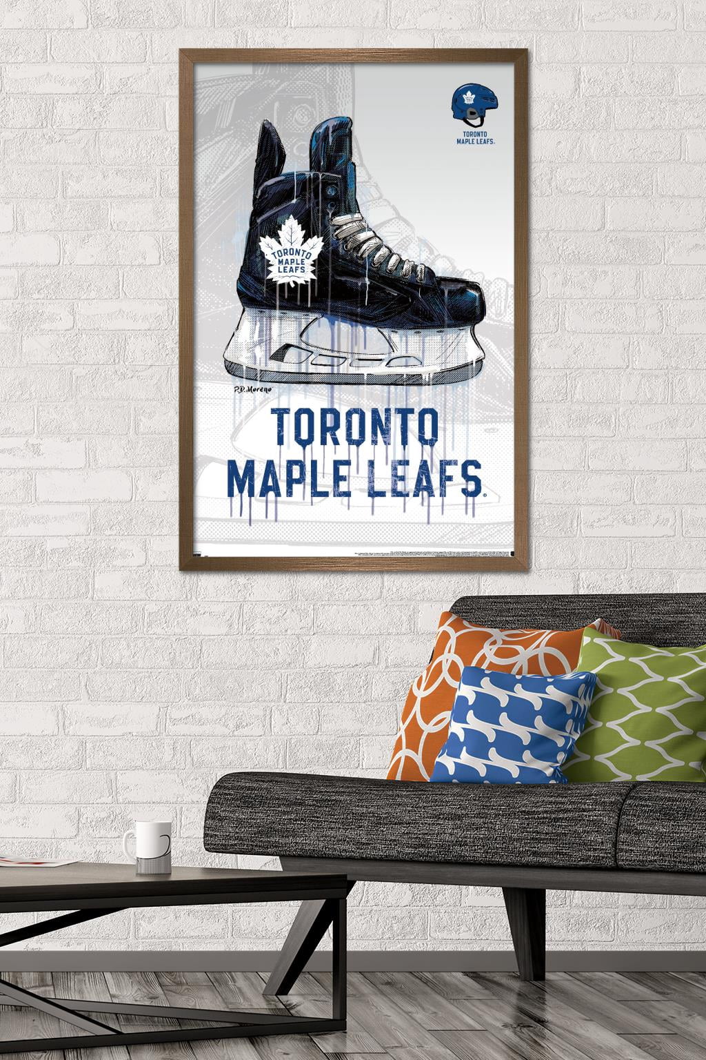 NHL Toronto Maple Leafs - Drip Skate 20 Wall Poster, 22.375" x 34", Framed