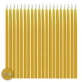 thumbnail image 3 of Hyoola, 9 Inch x 7/16 Handmade All Natural Beeswax Taper Candles - Yellow Unscented (25 Pack), 3 of 6