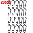thumbnail image 1 of 20pcs Lobster Clasp Buckle Keychian Mini Carabiners Outdoor Camping Hiking Buckles Alloy Spring Snap Hooks Keychains Tool Clips, 1 of 5