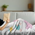 thumbnail image 3 of Saying Soft Flannel Fleece Throw Blanket, Cartoon Sheep Jumping over Fences Colorful Farm Animal Design with Sleep Theme, Cozy Plush for Indoor and Outdoor Use, 50" x 70", Multicolor, by Ambesonne, 3 of 5