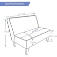 thumbnail image 2 of Loveseat Sofa, Upholstered Small Sofa Couch Mini Love seat Sofas for Bedroom Living Room (Blue) My Lux Decor Round, 2 of 6