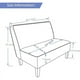 thumbnail image 2 of Loveseat Sofa, Upholstered Small Sofa Couch Mini Love seat Sofas for Bedroom Living Room (Blue) My Lux Decor Round, 2 of 6