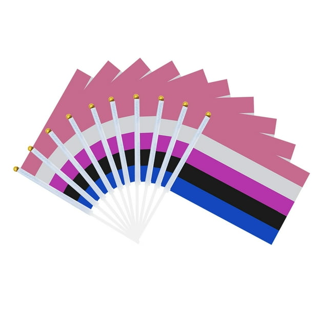 Décorations d'Automne 10 Pcs Drapeau Arc-en-Ciel 14 X 21cm Drapeau Polyester Drapeau Fierté Arc-en-Ciel Petit Mini Drapeau Bâton Décoration Fête Gay 10 Pcs