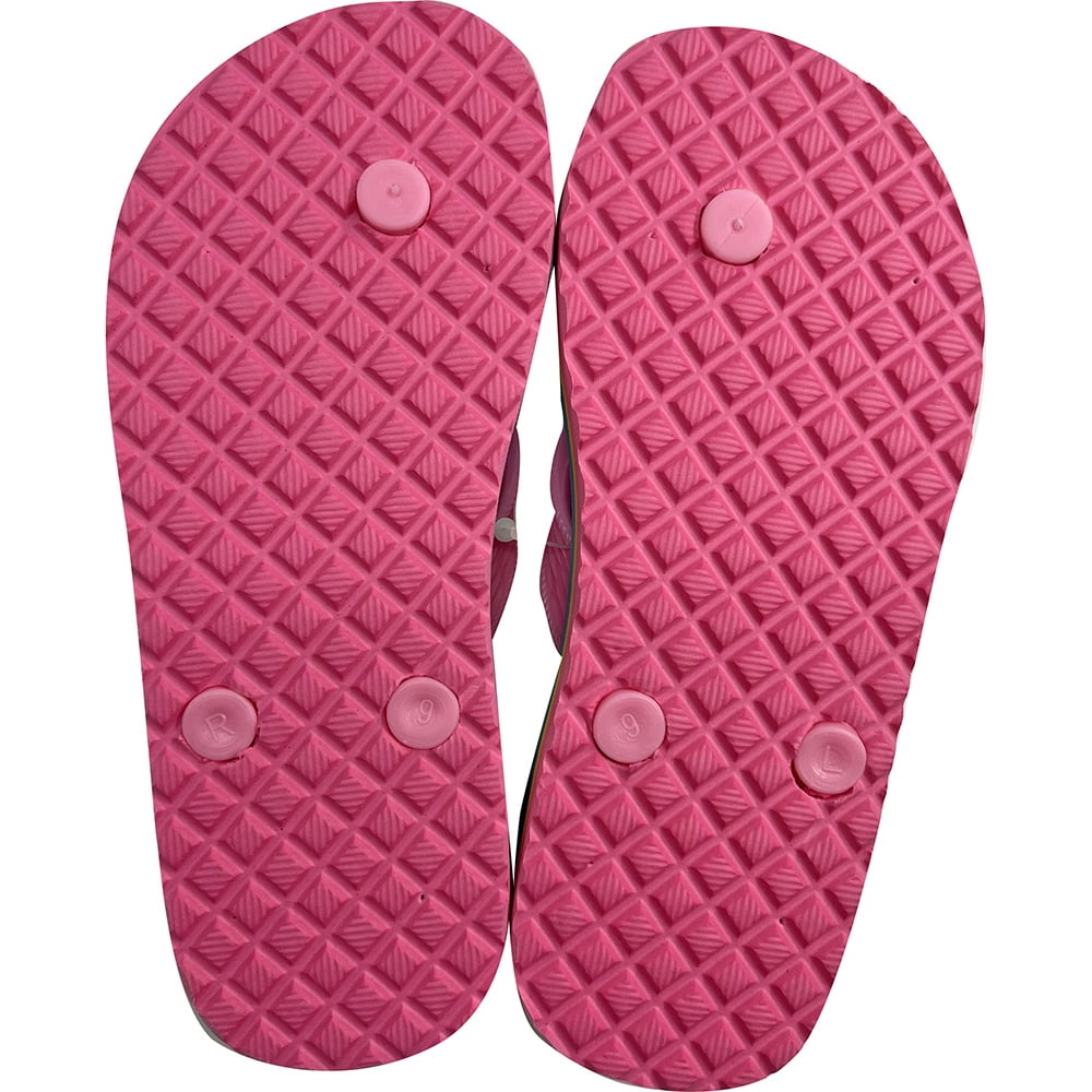 Locals Hawaii Girls Stripe Slipper, Assorted Colors, 6.5 Inch Sole