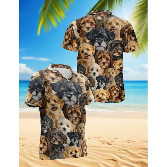 Schnoodle Hawaiian Shirt for Men, Vintage Style, Button Down Summer Beach Short Sleeve, S-5XL