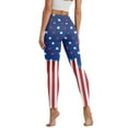 thumbnail image 2 of Renewold American Flag Print Yoga Leggings with Pockets for Women Athletic Pants High Waist Ultra Soft Hip Lift Ankle Pants Printed Leggings 4 Way Stretch Plus Size, L, 2 of 8