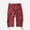 Red, variant on YYDGH Men's Cargo Shorts 3/4 Relaxed Below Knee Capri Cargo Pants Cotton Gray M