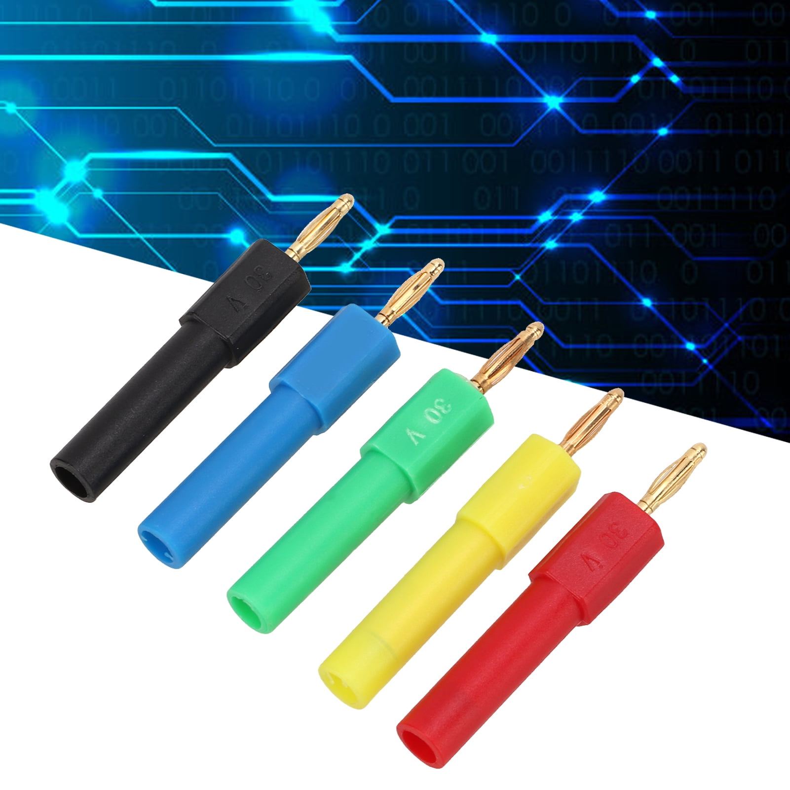 Spptty Male To Female Banana Plug,5Pcs Male To Female Banana Plug 2mm