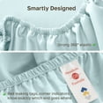 thumbnail image 6 of 100% Cotton Twin XL Fitted Sheet Only, Sateen, Deep Pocket, All-Around Elastic, Head/Foot Side Indicators, Seafoam, 6 of 10