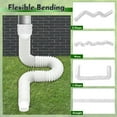 thumbnail image 5 of Belanttega 2-Pack White Adjustable Rain Gutter Extension Pipes Outdoor Downspout Drainage Kit Extends From 21 To 67 Inches Keep Your Home's Foundation Dry and Your Yard Flood-free, 5 of 6