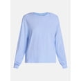 thumbnail image 6 of Scenario Women's Oversized Tee with Long Sleeves, Sizes XS-XXXL, 6 of 6