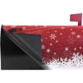 thumbnail image 4 of WOOR Christmas with Snowflakes and Snowman Magnetic Mailbox Cover MailWraps Garden Yard Home Decor for Outside Oversized-25.5" x20.8", 4 of 5