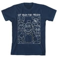 thumbnail image 4 of Five Nights at Freddy's Characters Get Ready for Freddy Boy's Navy T-shirt-M, 4 of 5