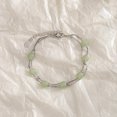 thumbnail image 1 of 15+3.5cm New Trendy Silver Gold Color Lucky Chinese Coin Jade Link Chain Bracelet For Woman Girl Fashion Jewelry Gift Dropship, 1 of 5