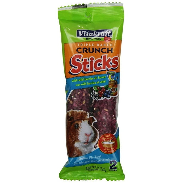 Vitakraft Crunch Sticks with Wildberry & Honey Guinea Pig Treat Sticks