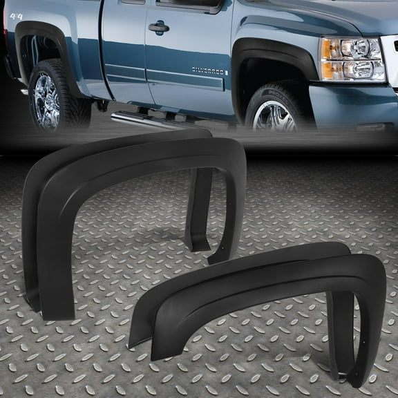For 07-14 Chevy Silverado 1500 2500HD 3500HD Reg/Ext Cab Wheel Fender Flares 4Pc