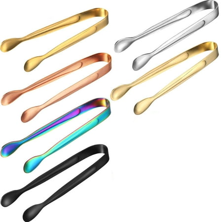 

Sugar Tongs Candy Tongs 6 Pieces Multicolored Stainless Steel Ice Tongs for Party Wedding Favors Salad Bar and Kitchen