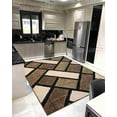 thumbnail image 6 of Modern 5D Shaggy Abstract Geometric Rug for Living Room Bedroom Design 6419 (5x7 (5'2"x7'5"),Beige), 6 of 7