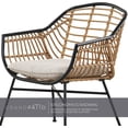 thumbnail image 3 of Grand Patio 5 Pieces Outdoor Wicker Conversation Set Seating Chair Set with Cushions and Coffee Tables, Boho PE Wicker Sofa Set for Indoor Outdoor, Balcony, Porch, Garden, Deck (Natural), 3 of 7