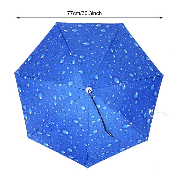 Sombrero paraguas, 77 cm Protector Solar A Prueba de Viento Montado en la Cabeza Tela Oxford 750d Sombreros para Paraguas para Adultos Sombrero paraguas para
