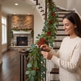 thumbnail image 6 of Qwtwty 6 ft Artificial Christmas Garland, Artificial Pine Needle Christmas Garland for Stairs, Railing, Fireplace, Door Decor, 6 of 7