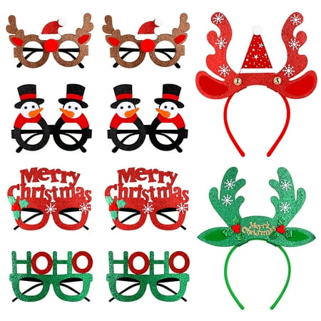 

Christmas Party Hair Eyewears Accessories Santa Women Glasses Headwear Hat Hoops Eyeglasses Headbands Costume Headwears