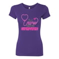 thumbnail image 2 of Wild Bobby, Funny Nurse Whats Your Superpower Nurse Week, Inspirational/Christian, Women Slim Fit Junior Tee, Purple Rush, Small, 2 of 4
