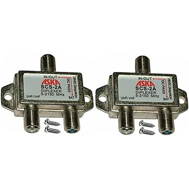 Two Heavy Duty Diplexer 2 Way Splitters Satellite Cable Tv