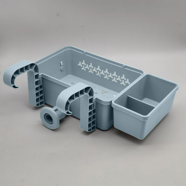 NAOJIE 1 Sets of Poolside Storage Baskets with Cup Holders - Perfect for 3-Inch or Smaller Top Rails - Above Ground Pool Accessories - Fit for Most Above Ground Pool(Grey)