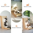 thumbnail image 5 of CheerPals Sisal Cat Scratcher 105° L-Shape Solid Wooden Scratching Pad Vertical Cat Scratching Board Post Cat Furniture for Indoor Cats, Large(22.7"x14.6"x19.2") Valentine's Day Gifts, 5 of 9