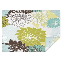 Vintage Rectangle Tablecloth 60x84 Inch, Flowers Boho Water Resistant Vinyl Washable Seasonal Table Cover for Thanksgiving Christmas Holiday Party Picnic Dinner Decor